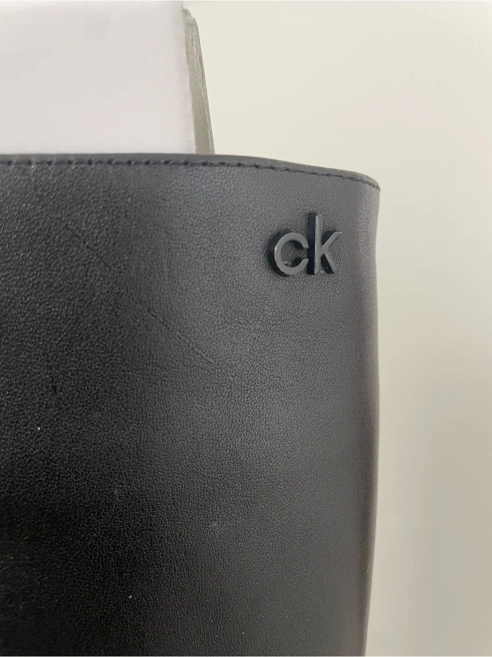Calvin Klein Freeda Knee High Black Leather Boots Women’s Size 7.5